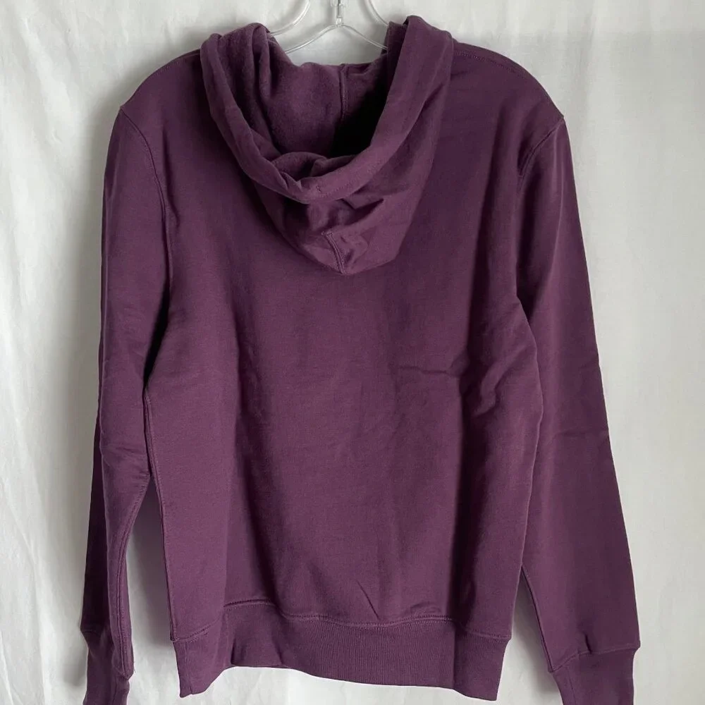 NWT J. Crew Mens Giza Fleece Hoodie Size S Purple Unisex